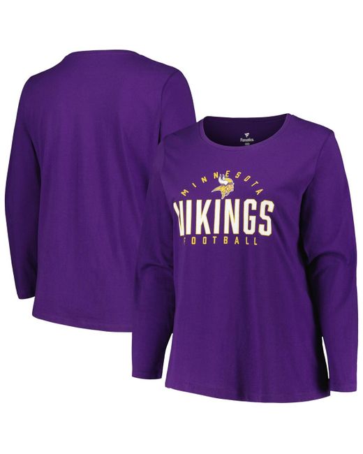 Fanatics Minnesota Vikings Plus Foiled Play Long Sleeve T-shirt