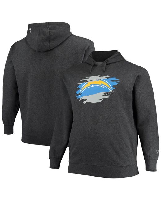 New Era Los Angeles Chargers Big and Tall Primary Logo Pullover Hoodie