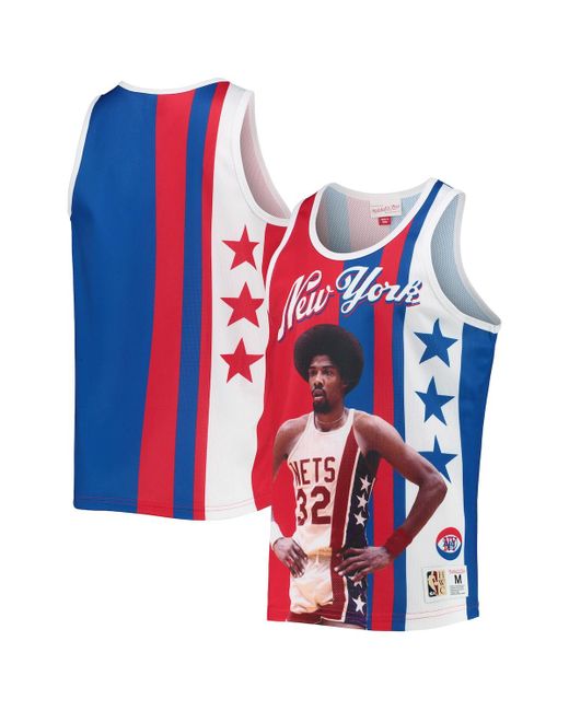 Mitchell & Ness Julius Erving Red New York Nets Sublimated Player Tank Top