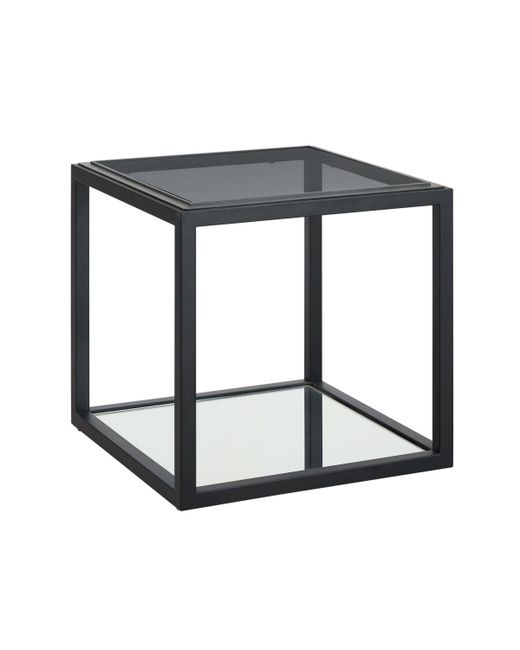 Macy's Ellis 22 Glass and Metal End Table