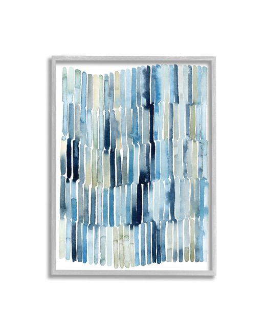 Stupell Industries Nautical Inspired Abstraction Blue Beige Blocked Lines Art 11 x 14