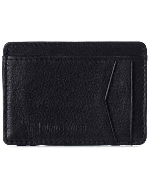 Alpine Swiss Rfid Safe Minimalist Front Pocket Wallet Leather Thin Card Case