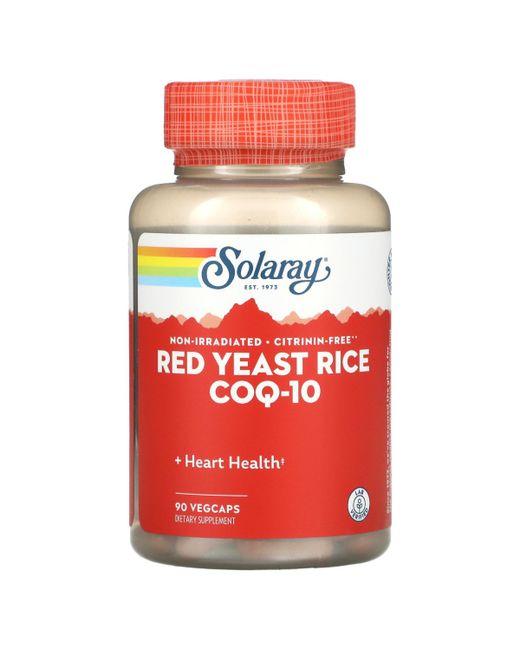 Solaray Yeast Rice CoQ-10 Veg Caps