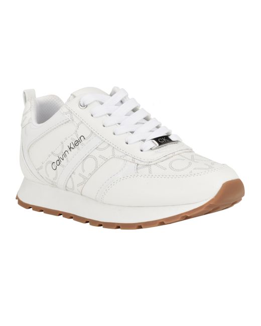 Calvin Klein Carlla Round Toe Lace-up Sneakers