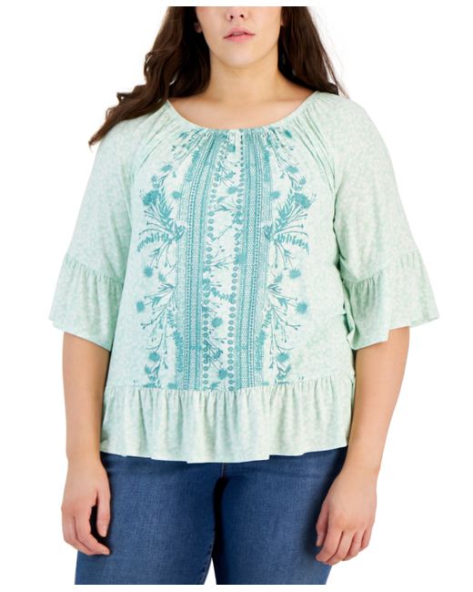 Style & Co Plus Printed Top Created for