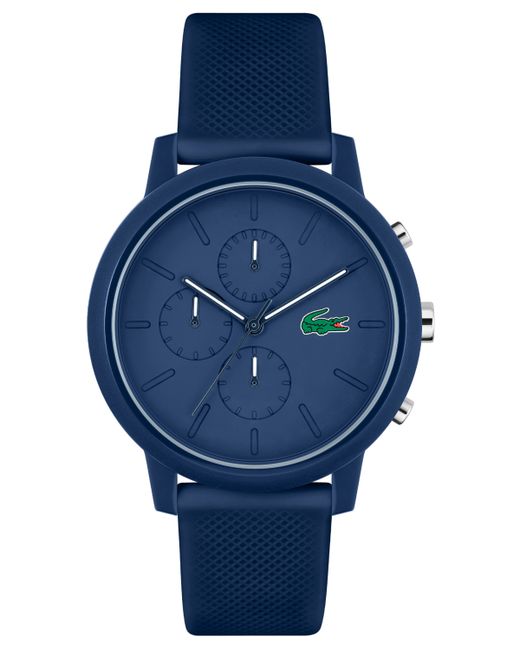 Lacoste L 12.12. Chrono Navy Silicone Strap Watch 43mm