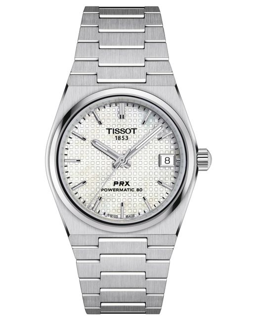 Tissot Swiss Automatic Prx Powermatic 80 Stainless Steel Bracelet Watch 35mm