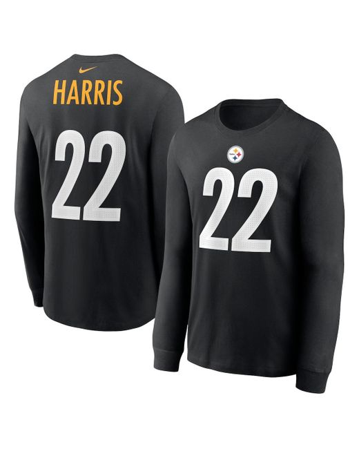 Nike Najee Harris Pittsburgh Steelers Player Name Number Long Sleeve T-shirt