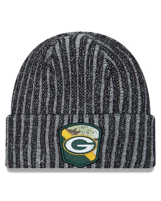 New Era Green Bay Packers 2023 Salute To Service Cuffed Knit Hat