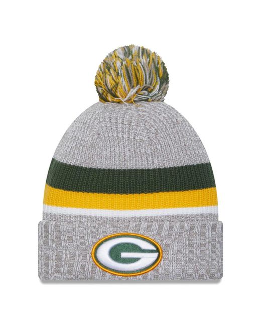New Era Green Bay Packers Cuffed Knit Hat with Pom