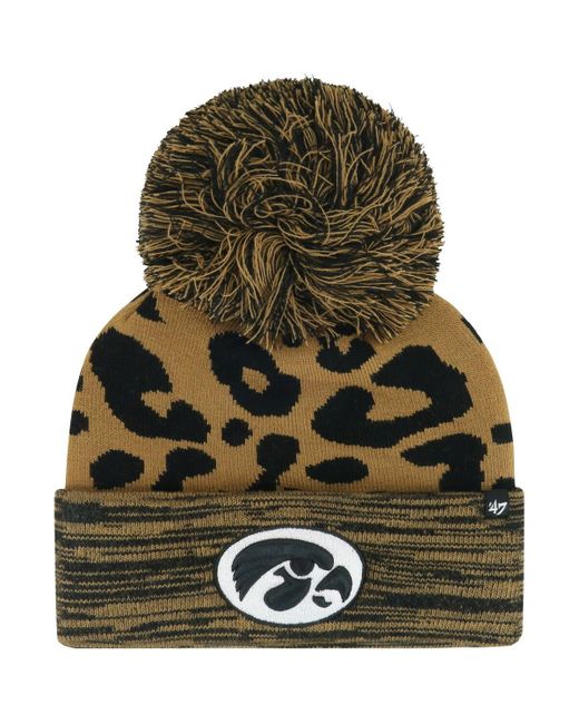 '47 Brand 47 Brand Iowa Hawkeyes Rosette Cuffed Knit Hat with Pom