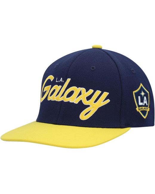 Mitchell & Ness La Galaxy Team Script 2.0 Stretch Snapback Hat