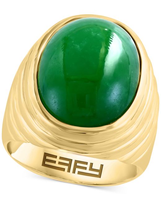 Effy Collection Effy Dyed Jade Cabochon Ring Gold-Plated Sterling