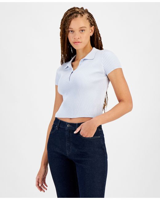 Calvin Klein Jeans Ribbed Quarter-Button Polo Shirt