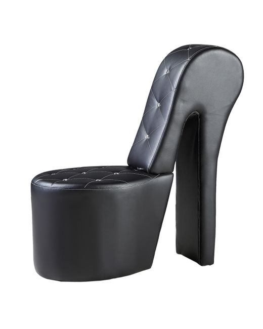 Best Master Furniture Jenna High Heel Crystal Studs Shoe Chair
