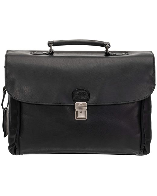 Mancini Buffalo Double Compartment Briefcase for 15.6 Laptop Tablet