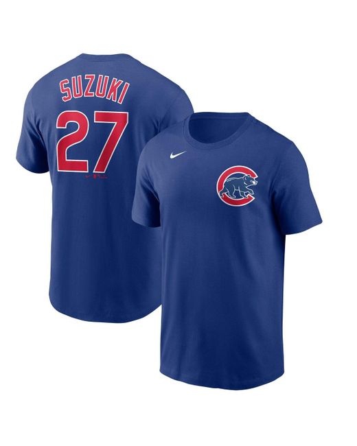 Nike Seiya Suzuki Chicago Cubs Player Name and Number T-shirt