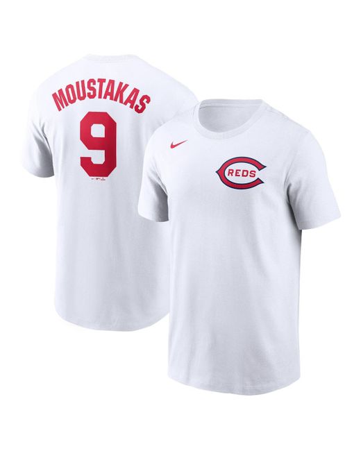 Nike Mike Moustakas Cincinnati Reds 2022 Field of Dreams Name and Number T-shirt