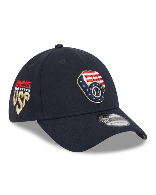 New Era Milwaukee Brewers 2023 Fourth of July 39THIRTY Flex Fit Hat