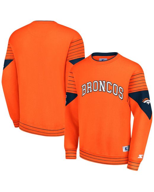Starter Denver Broncos Face-Off Pullover Sweatshirt