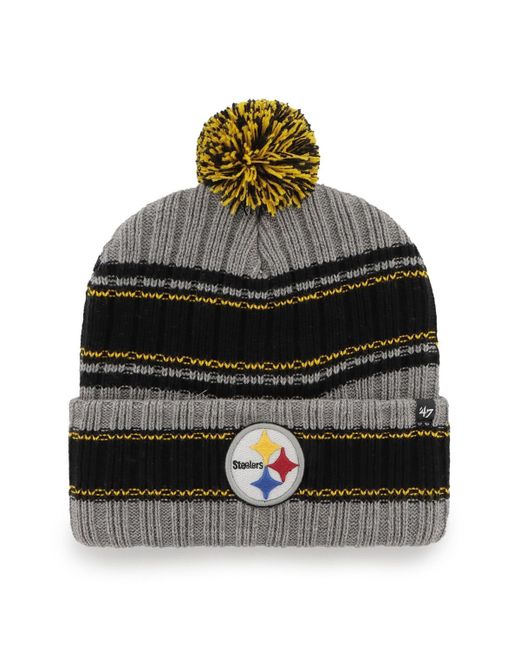 '47 Brand 47 Brand Pittsburgh Steelers Rexford Cuffed Knit Hat with Pom