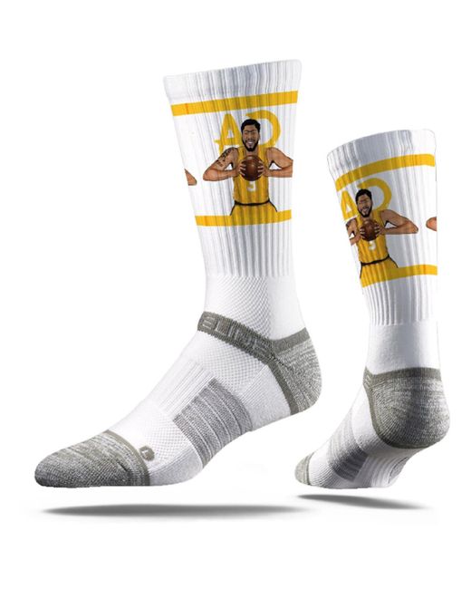 Strideline Anthony Davis Los Angeles Lakers Premium Player Action Full Sub Crew Socks