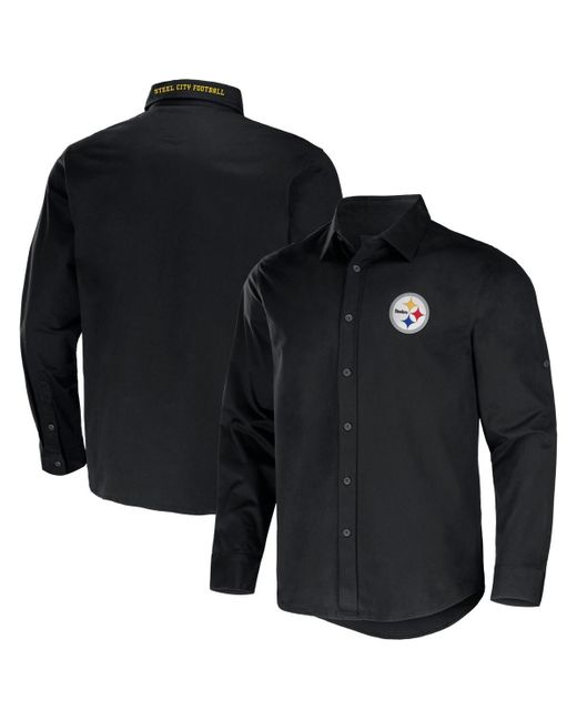 Fanatics Nfl x Darius Rucker Collection by Pittsburgh Steelers Convertible Twill Long Sleeve Button-Up Shirt