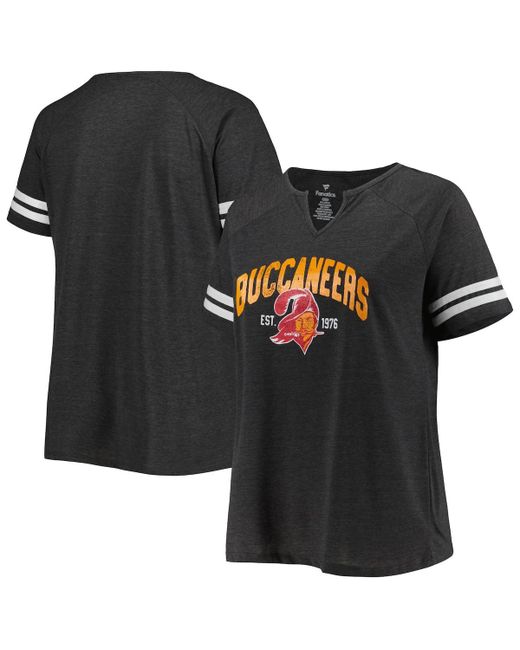 Fanatics Tampa Bay Buccaneers Plus Throwback Notch Neck Raglan T-shirt