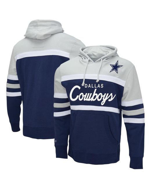 Mitchell & Ness Navy Dallas Cowboys Big and Tall Head Coach Pullover Hoodie