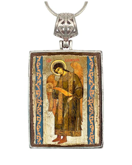 G.debrekht Saint Gabriel Archangel Religious Holiday Jewelry Necklace Monastery Icons