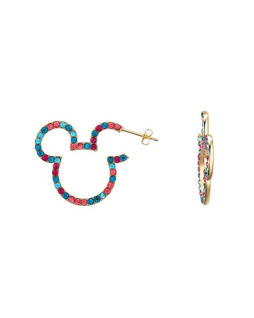 Disney Multi Crystal Mickey Mouse Hoop Earrings
