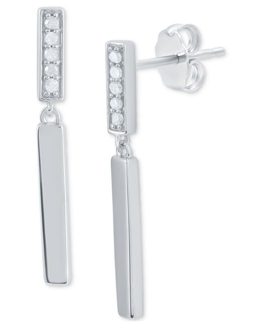 Macy's Diamond Bar Drop Earrings 1/10 ct. t.w.