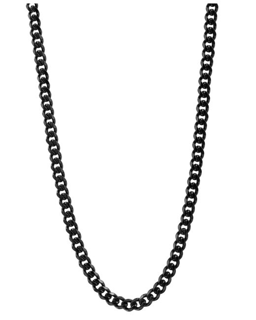 Blackjack Curb Link 24 Chain Necklace Ion-Plated Stainless Steel