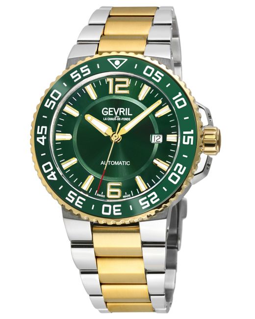 Gevril Riverside Two Tone Stainless Steel Watch