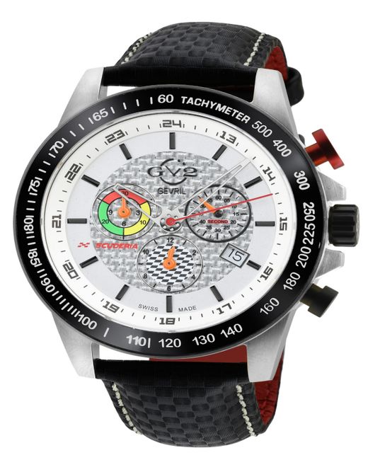 Gv2 By Gevril Scuderia Leather Watch 45mm