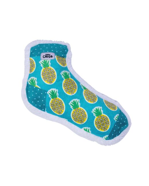 Jojo Modern Pets Squeaking Pineapple Printed Sock Comfort Plush Dog Toy