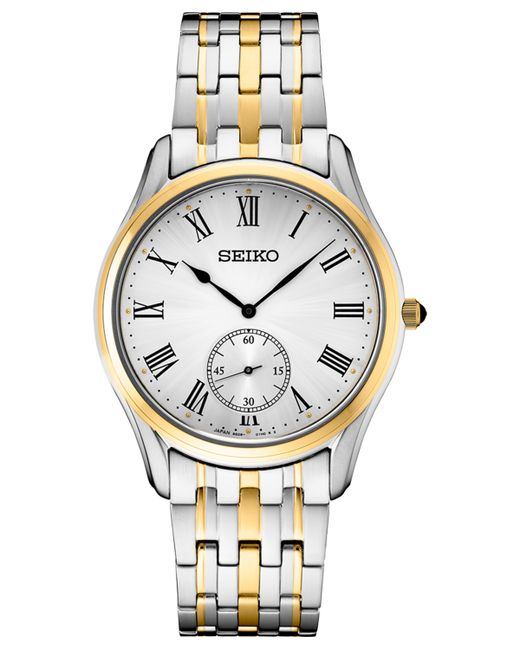 Seiko Analog Essentials Two-Tone Stainless Steel Bracelet Watch 39mm