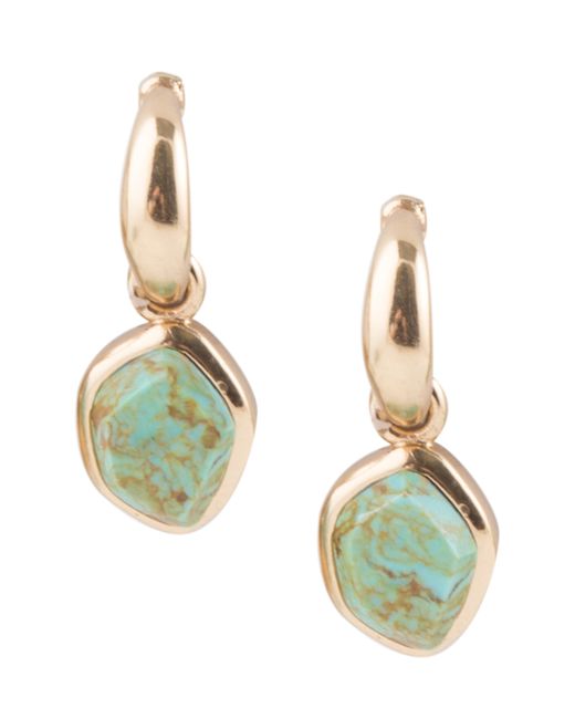 Barse Bold Bronze and Genuine Drop Earrings