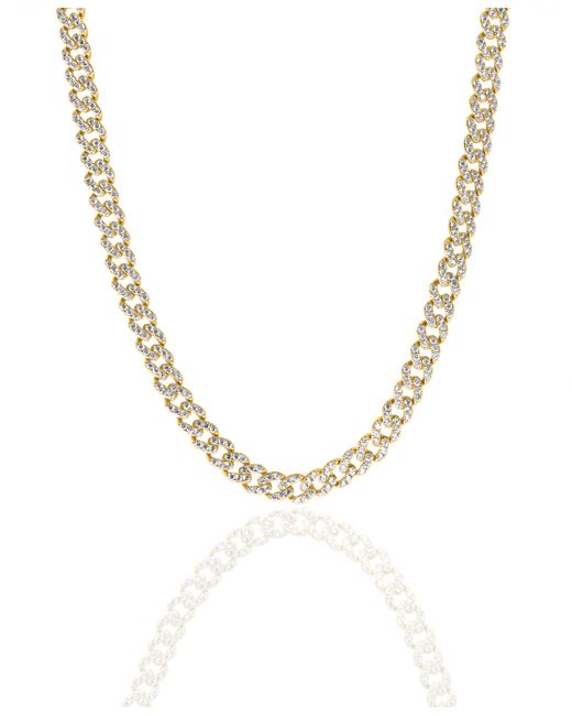 Oma The Label Frosty Link Collection 9mm Necklace 18K Plated Brass 16