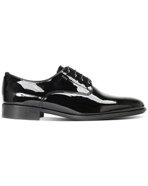 Boss Hugo Patent Leather Colby Printed Derby Dress Shoe
