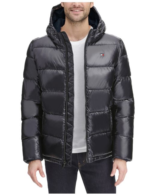 Tommy Hilfiger Pearlized Performance Hooded Puffer Coat