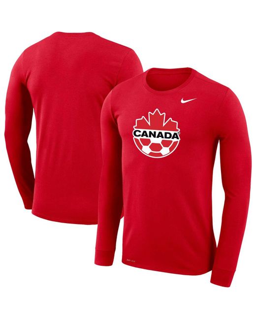 Nike Canada Soccer Primary Logo Legend Performance Long Sleeve T-shirt
