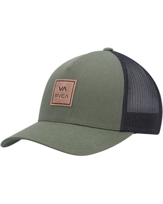 Rvca Black Va All The Way Trucker Snapback Hat