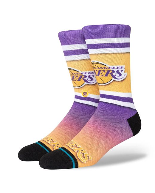 Stance Los Angeles Lakers Hardwood Classics Fader Collection Crew Socks