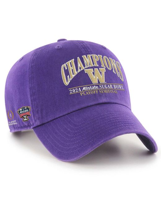 '47 Brand 47 Brand Washington Huskies College Football Playoff 2024 Sugar Bowl Champions Clean Up Adjustable Hat