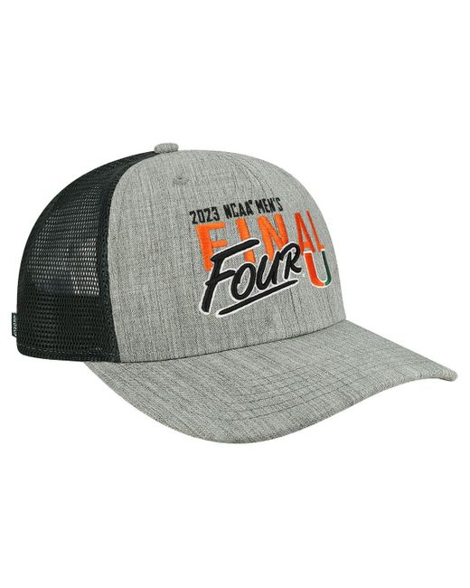Legacy Athletic Miami Hurricanes 2023 Ncaa Basketball Tournament March Madness Final Four Trucker Adjustable Hat Heather Gr