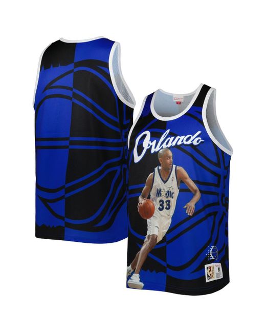 Mitchell & Ness Grant Hill and Black Orlando Magic Sublimated Player Tank Top