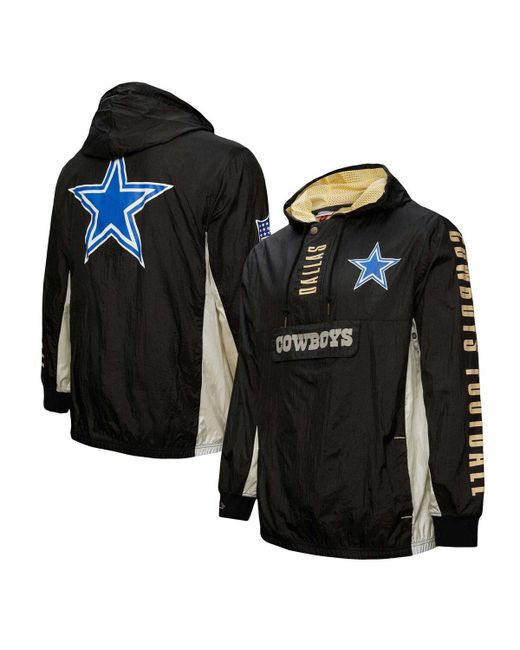 Mitchell & Ness Dallas Cowboys Team Og 2.0 Anorak Vintage-Like Hoodie Quarter-Zip Jacket