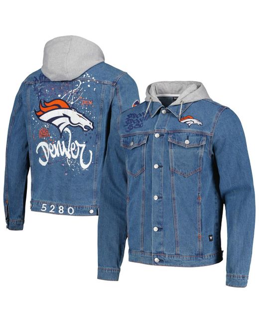 The Wild Collective Denver Broncos Hooded Full-Button Jacket