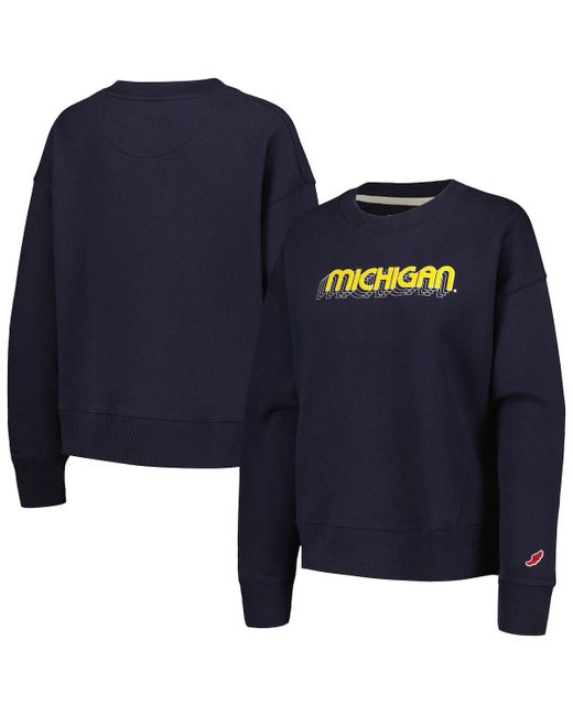 League Collegiate Wear Michigan Wolverines Boxy Pullover Sweatshirt